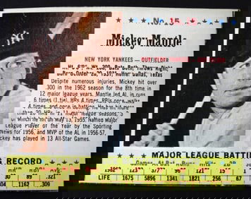 1963 POST / JELL-O MICKEY MANTLE #15