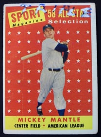 1958 TOPPS MICKEY MANTLE ALL-STAR #487