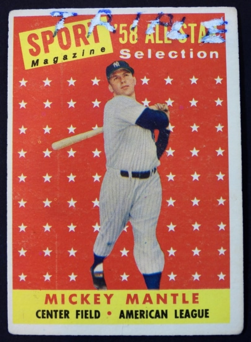 1958 TOPPS MICKEY MANTLE ALL-STAR #487 (1 of 2)