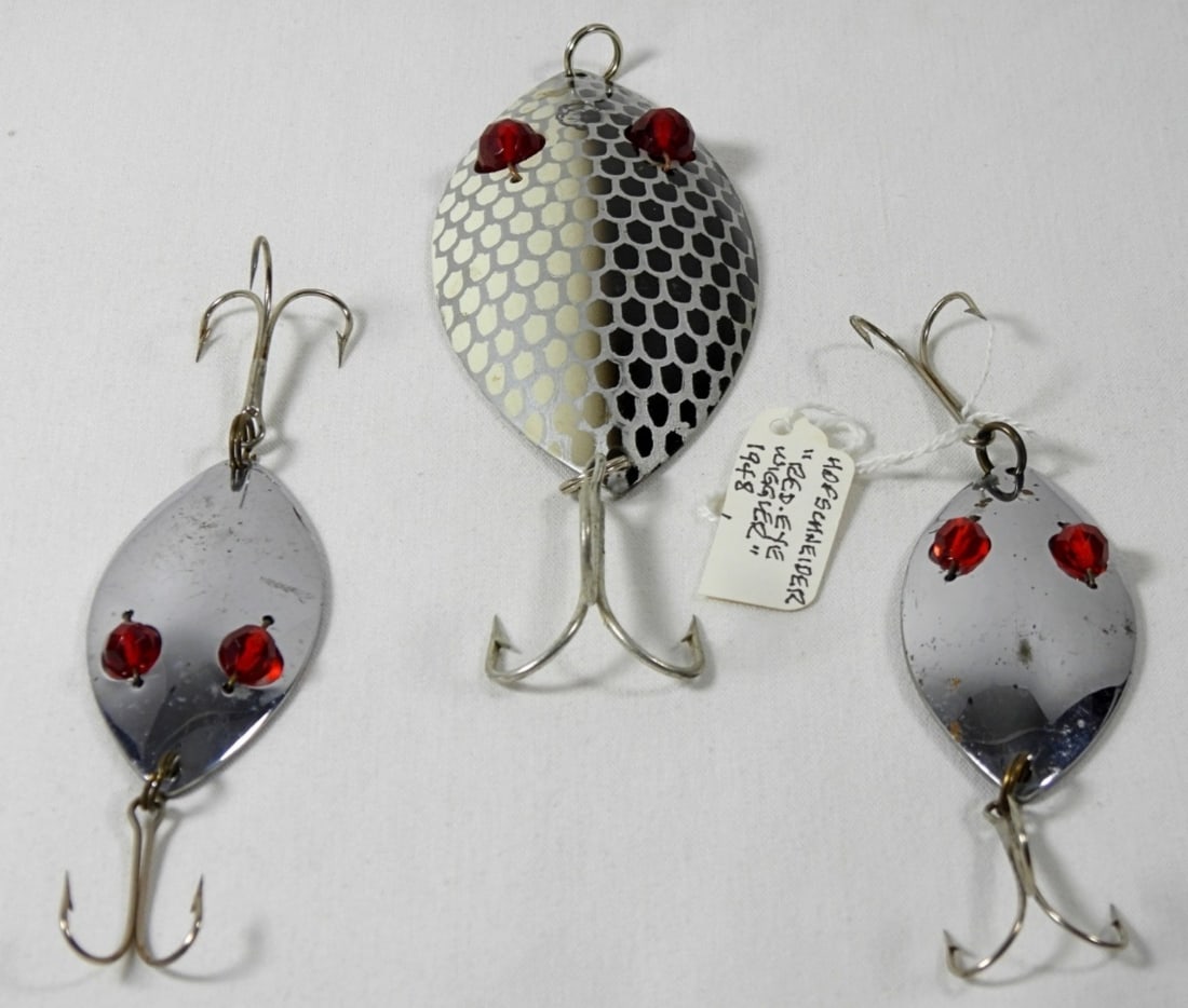 (3) HOFSCHNEIDER RED EYE SPINNING LURES