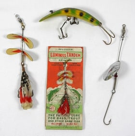 (4) VTG FISHING LURES - PFLUEGER & MORE