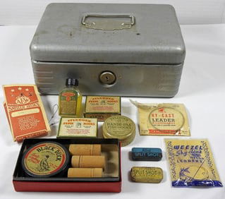 TACKLE BOX with FISHING HOOKS & MORE