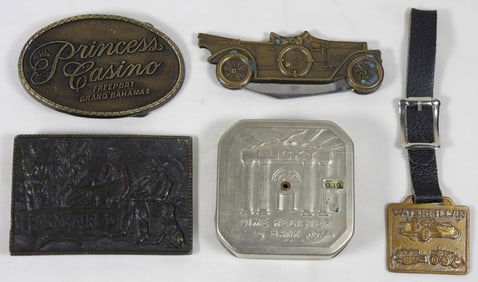 LUCKY DIME BANK, ANTIQUE CAR KNIFE,