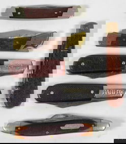 (6) VINTAGE POCKET KNIVES - BUCK, BARLOW