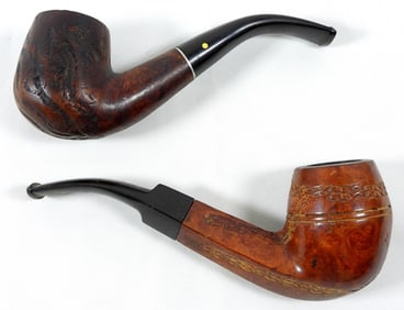 2 WOODEN SMOKING PIPES