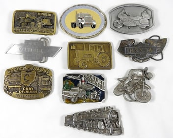 (10) MIX BAG OF VEHICLE BELT BUCKLES