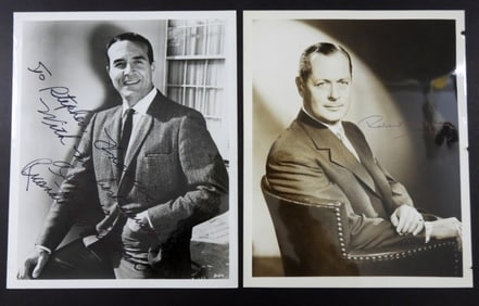 (2) VTG MALE ACTOR AUTOGRAPHED PHOTOS