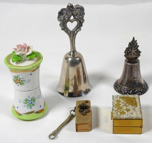 PORCELAIN JAPAN LIGHTER, (2) BELLS