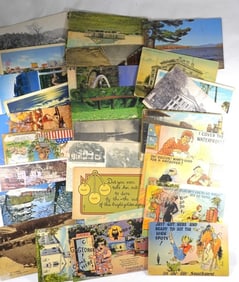 (30) VINTAGE POSTCARDS - VARIOUS TYPES