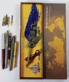 VINTAGE FOUNTAIN PEN & ACCESSORIES LOT