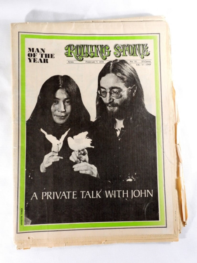 1970 ROLLING STONES NEWSPAPER No 51: JOHN LENNON & YOKO ONO FEATURED