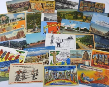 (30) VINTAGE POSTCARDS-VARIOUS TYPES