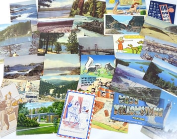 (30) VINTAGE POSTCARDS-VARIOUS TYPES