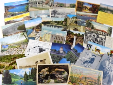 (30) VINTAGE POSTCARDS-VARIOUS TYPES