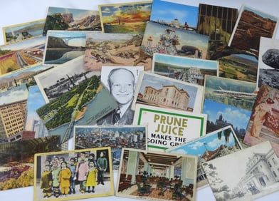 (30) VINTAGE POSTCARDS-VARIOUS TYPES