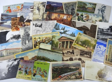 (30) VINTAGE POSTCARDS-VARIOUS TYPES