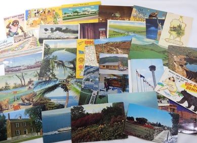 (30) VINTAGE POSTCARDS-VARIOUS TYPES