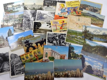 (30) VINTAGE POSTCARDS-VARIOUS TYPES
