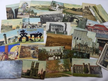 (30) VINTAGE POSTCARDS-VARIOUS TYPES