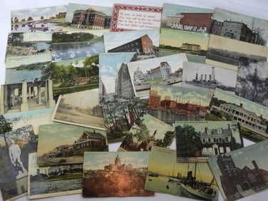 (30) VINTAGE POSTCARDS-VARIOUS TYPES