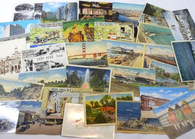 (30) VINTAGE POSTCARDS-VARIOUS TYPES