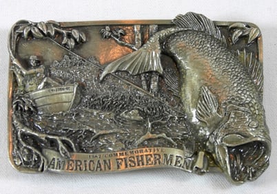1982 AMERICAN FISHERMAN BELT BUCKLE