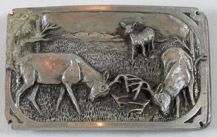 1983 SISKIYOU DEER BELT BUCKLE