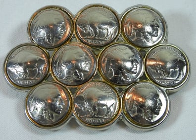 SILVER WESTERN STYLE BELT BUCKLE