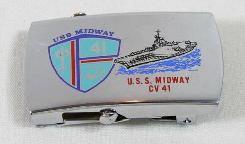 USS MIDWAY BELT BUCKLE