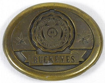 VINTAGE OHIO STATE FOOTBALL BELT BUCKLE