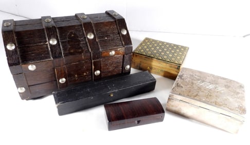 (5) VINTAGE JEWELRY BOXES