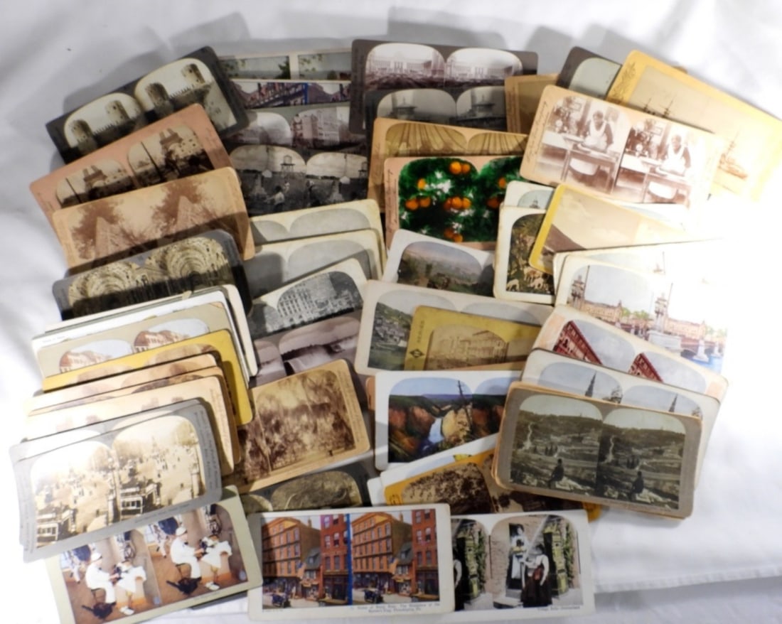 (52) VARIETY STEREOSCOPE VIEWER PHOTO CARDS: (52) VARIETY STEREOSCOPE VIEWER PHOTO CARDS