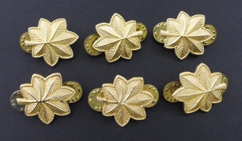 3 PAIR VINTAGE US ARMY MAJOR OAK LEAF PIN