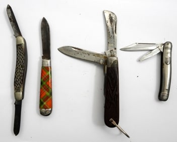 (4) VINTAGE FOLDING POCKET KNIVES