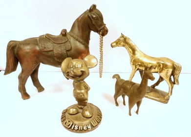 (2) HORSES, (1) LLAMA, (1) MICKEY MOUSE