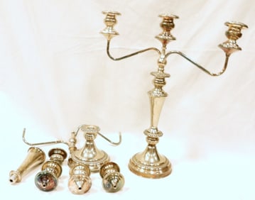 (2) SILVER PLATED CANDLEOPERA STICKS