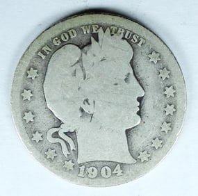 1904-O BARBER QUARTER