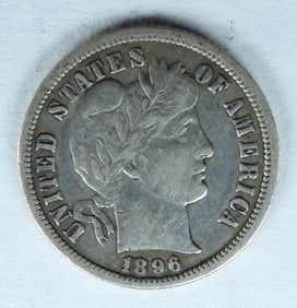 1896-O BARBER DIME - KEY - NICE COIN