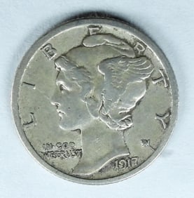 1917-D MERCURY DIME