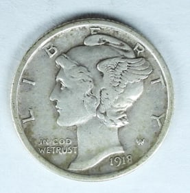 1918 MERCURY DIME