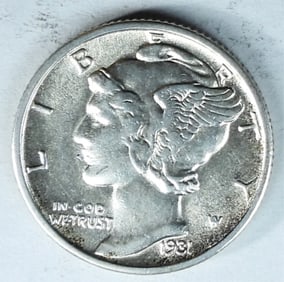 1931-S MERCURY DIME