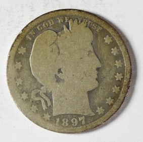 1897-O BARBER SILVER QUARTER