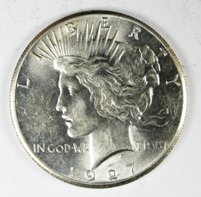 1927 PEACE SILVER DOLLAR