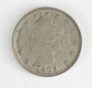 1902 LIBERTY "V" NICKEL