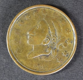 1838 BENTON MINT DROP HARD TIMES TOKEN