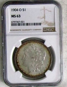 1904-O MORGAN DOLLAR, NGC MS-63