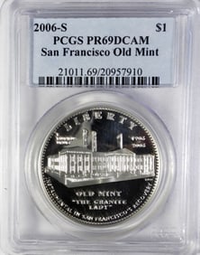 2006-S $1 SILVER DOLLAR PCGS PR 69 DCAM