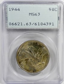 1944 WALKING LIBERTY HALF PCGS MS63
