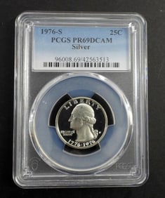 1976-S SILVER QUARTER PCGS PR-69 DCAM
