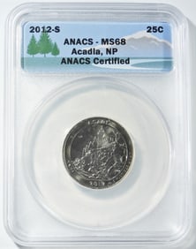 2012-S ATB ACADIA, NP 25C ANACS MS-68